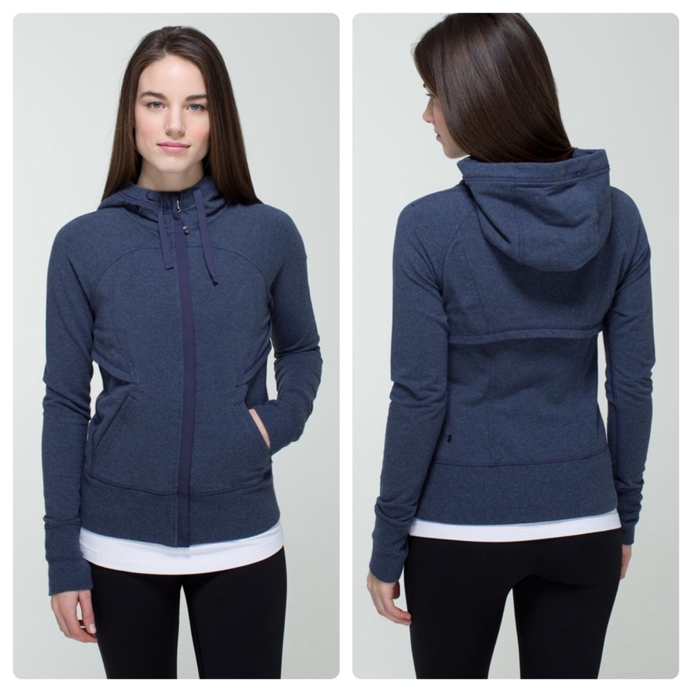 Lululemon After Asana Hoodie Sz 8 Blue